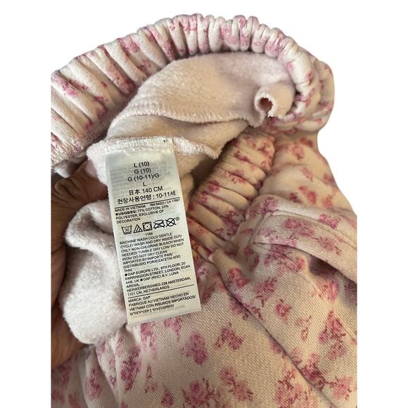 LoveShackFancy  x Gap Kids Pink Floral Sweatpants Jogger Limited Edition Girls L - Picture 9 of 11